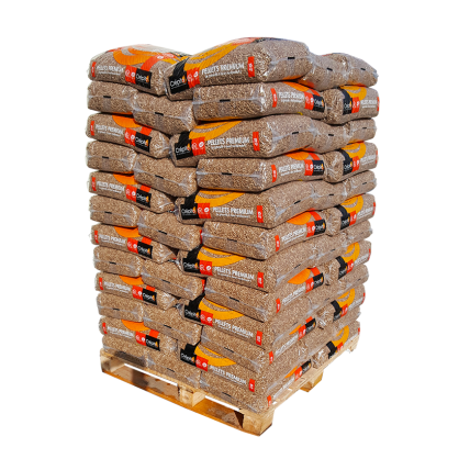 Granulés de bois Premium – Crépito –  palette de  72 sacs de 15kg