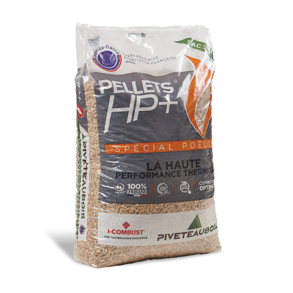 Granulés de bois HP+ – Piveteau – palette de 60 Sacs de 15kg