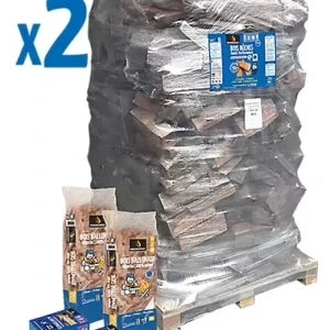 Pack bois de chauffage bûches 40cm Woodstock 2 palettes